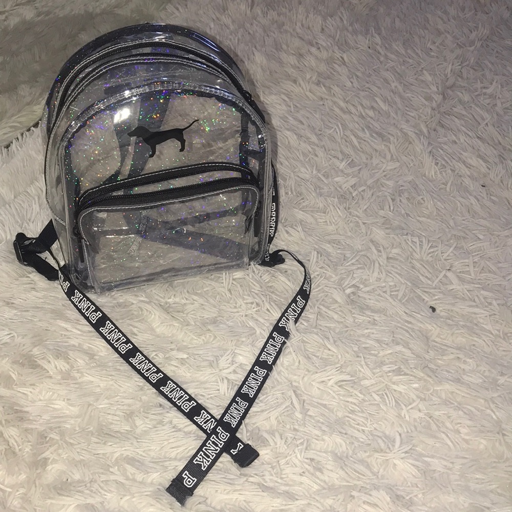 Pink Victoria Secret Glitter backpack